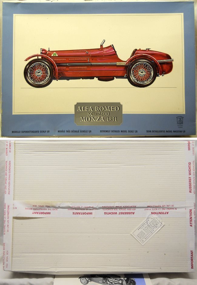 Pocher 1/8 Alfa Romeo 8C-2300 Monza 1931, K71 plastic model kit